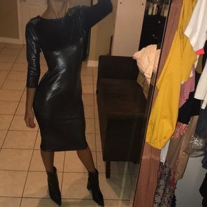 Metallic Velvet Dress